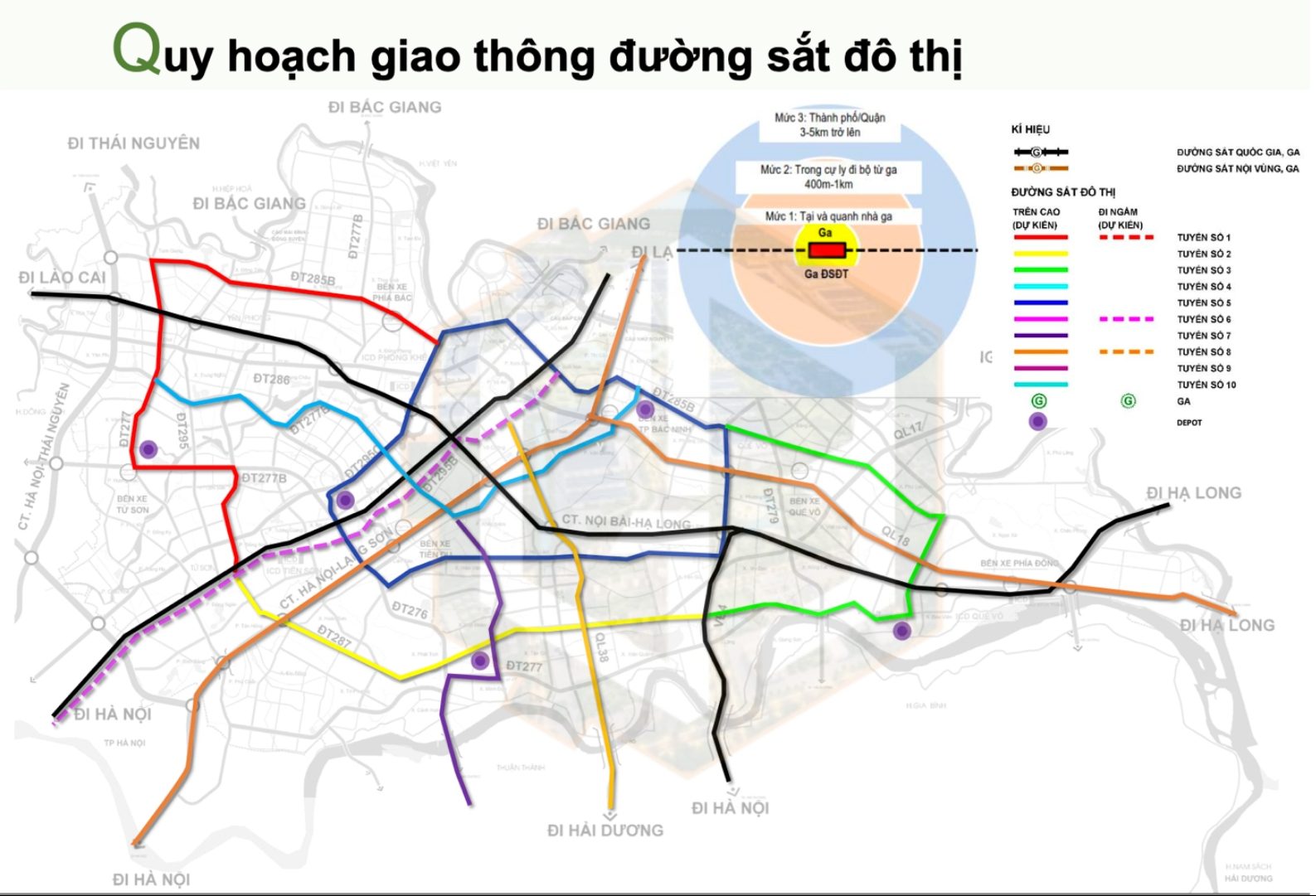 Mô phỏng quy hoạch giao thông đường sắt đô thị Bắc Ninh.