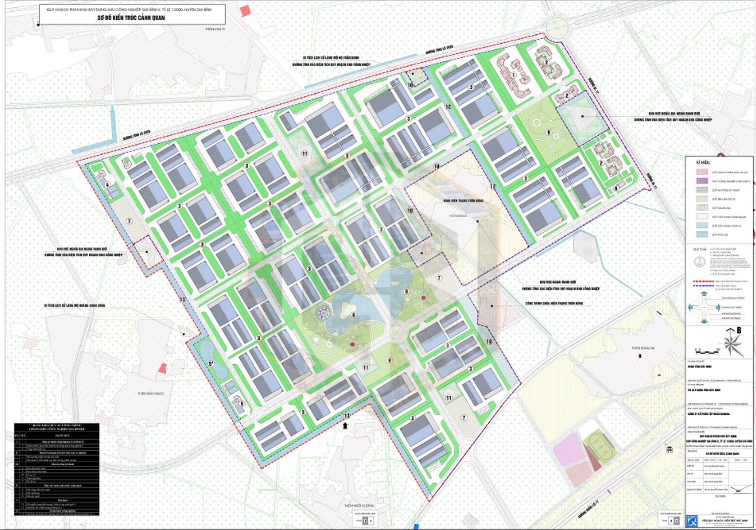 Mặt bằng dự án Khu công nghiệp Gia Bình II